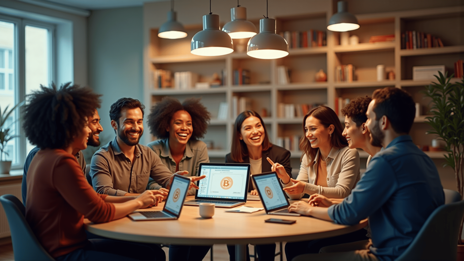 Digital community connecting over Bitcoin